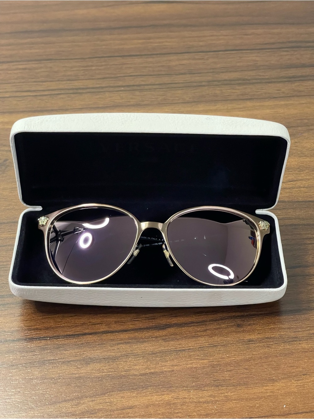 Authentic Versace 2168 14095R 57mm Womens Sunglasses Gold/Pink Metal